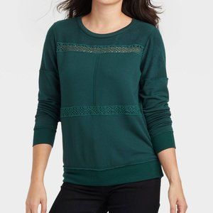 Women's Long Sleeve French Terry Top - Knox Rose